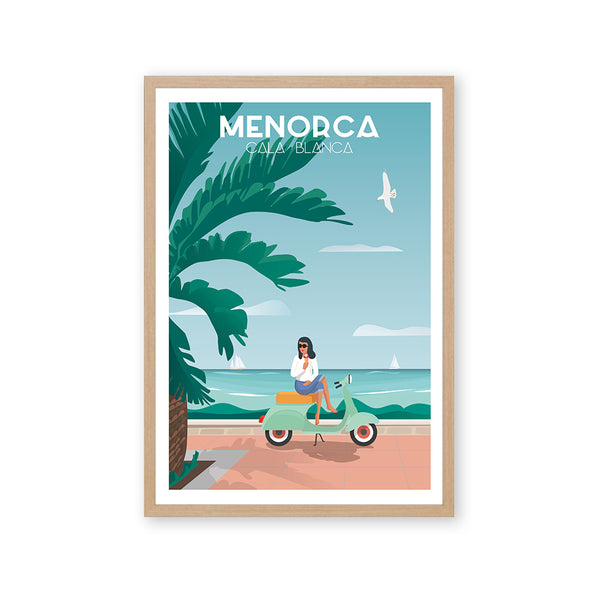 Póster y láminas neovintage Cala Blanca - Menorca