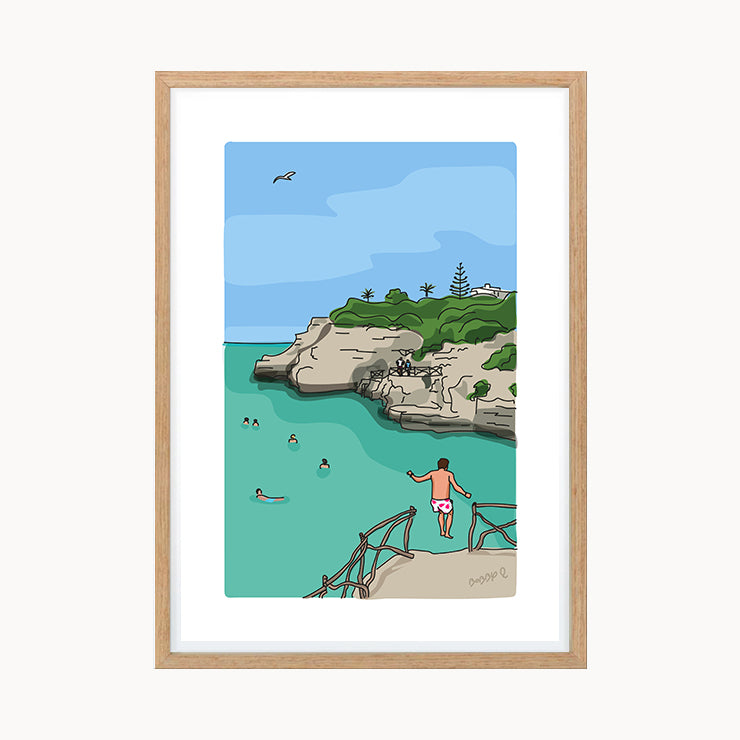 Cala en Brut Woodcut