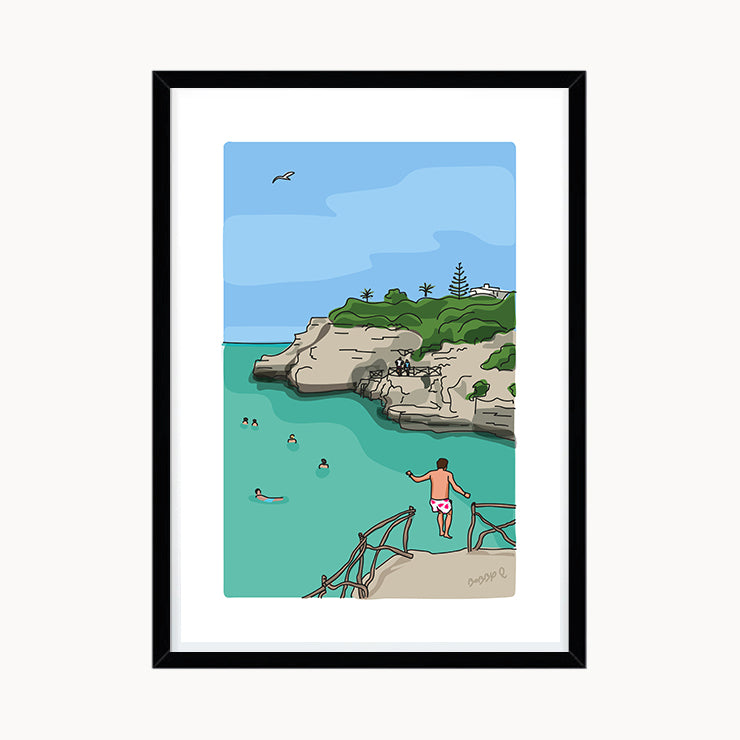 Cala en Brut Woodcut