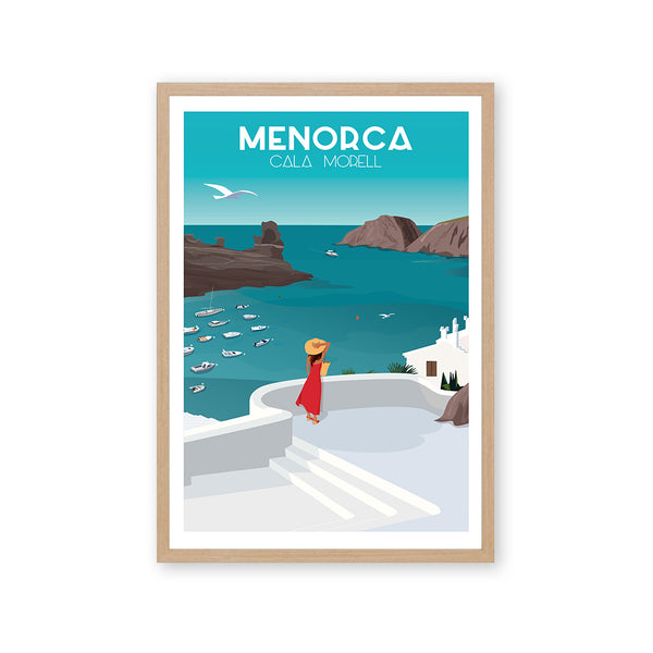 Póster y láminas neovintage Cala Morell - Menorca