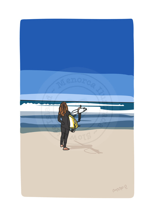 Lámina Chica Surfista