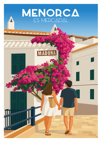 Póster y láminas neovintage Es Mercadal - Menorca