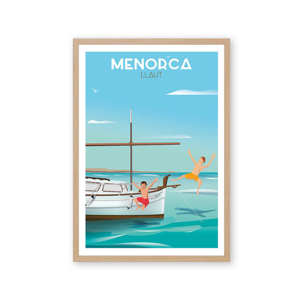 Póster y láminas neovintage Llaut - Menorca