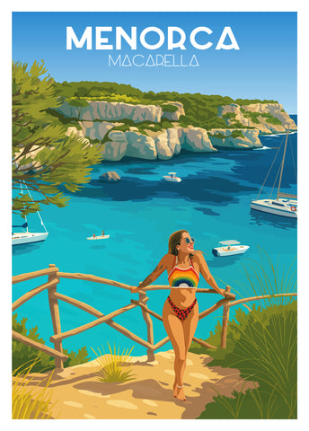 Póster y láminas neovintage Macarella - Menorca