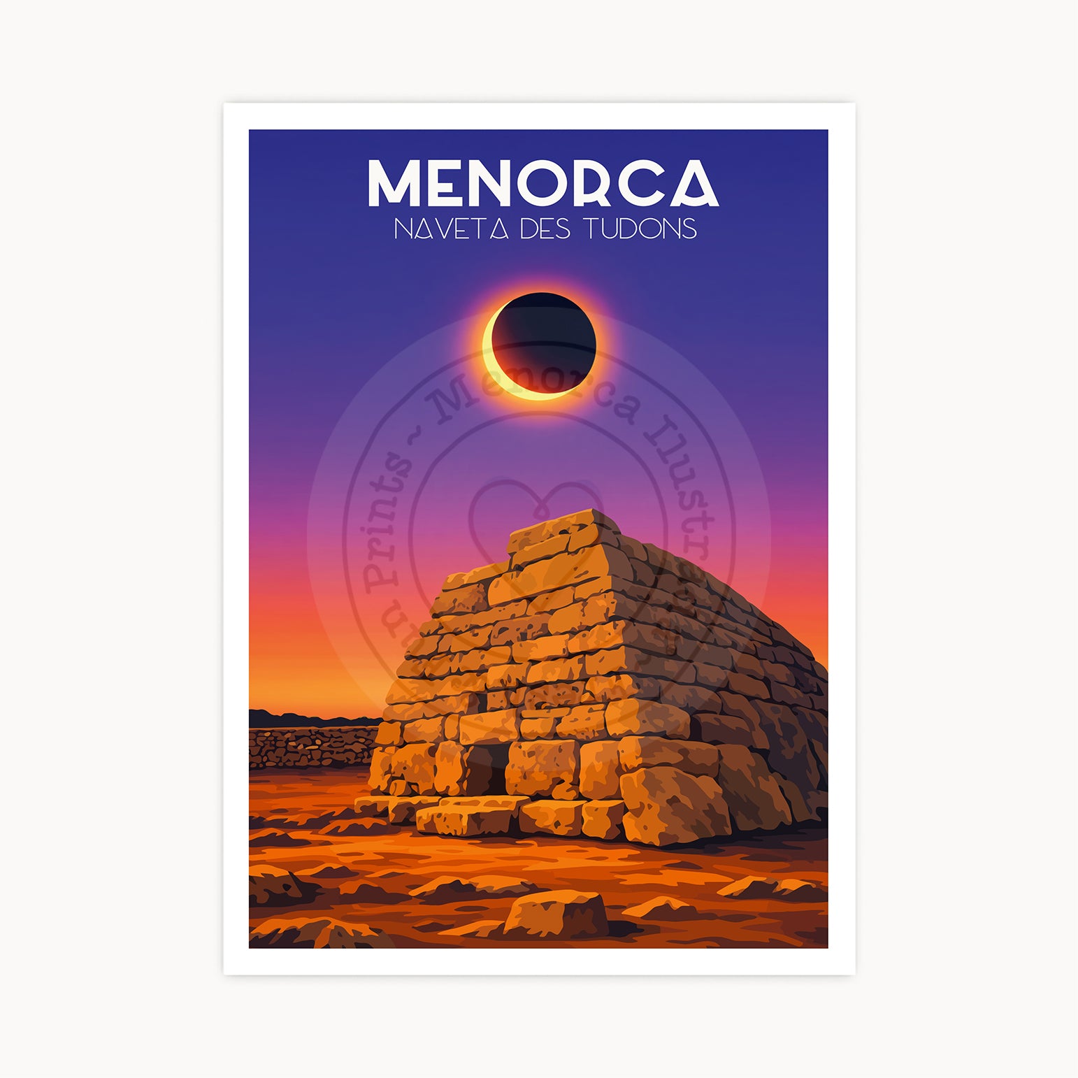 Póster Eclipse Naveta des Tudons