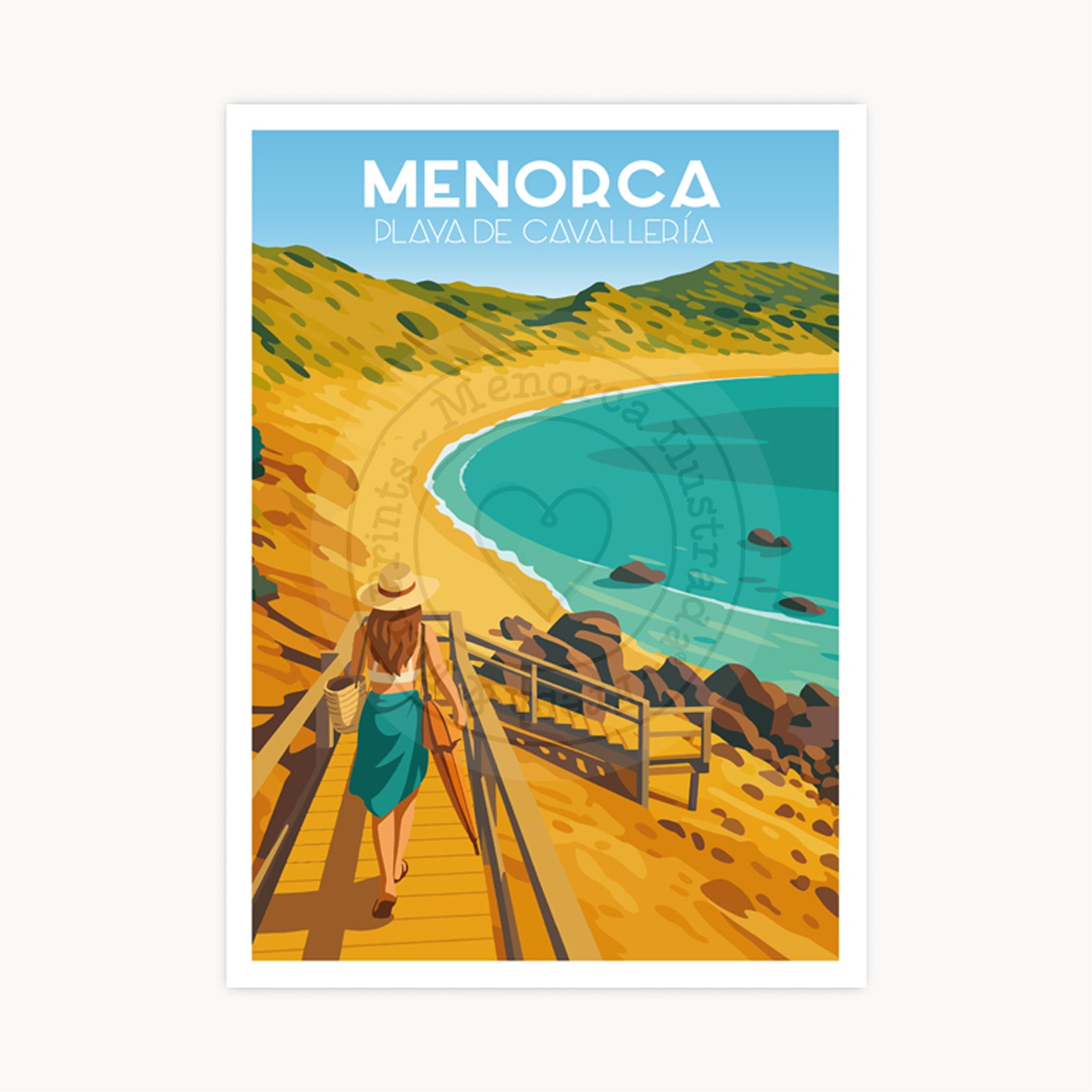 Póster Playa de Cavallería