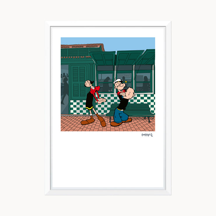Lámina Popeye y Olivia en el Mercat des Peix