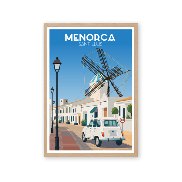 Póster y láminas neovintage Sant Lluís - Menorca