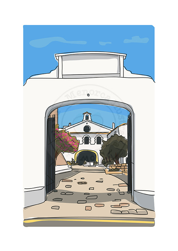 Print of the Sanctuary of Monte Toro