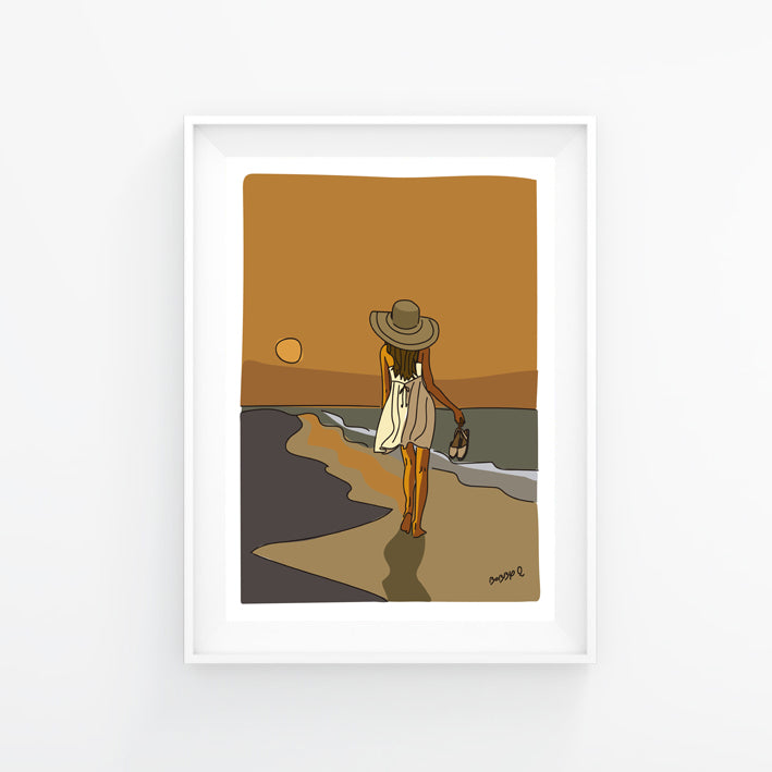 Lámina Atardecer Chica Binimella