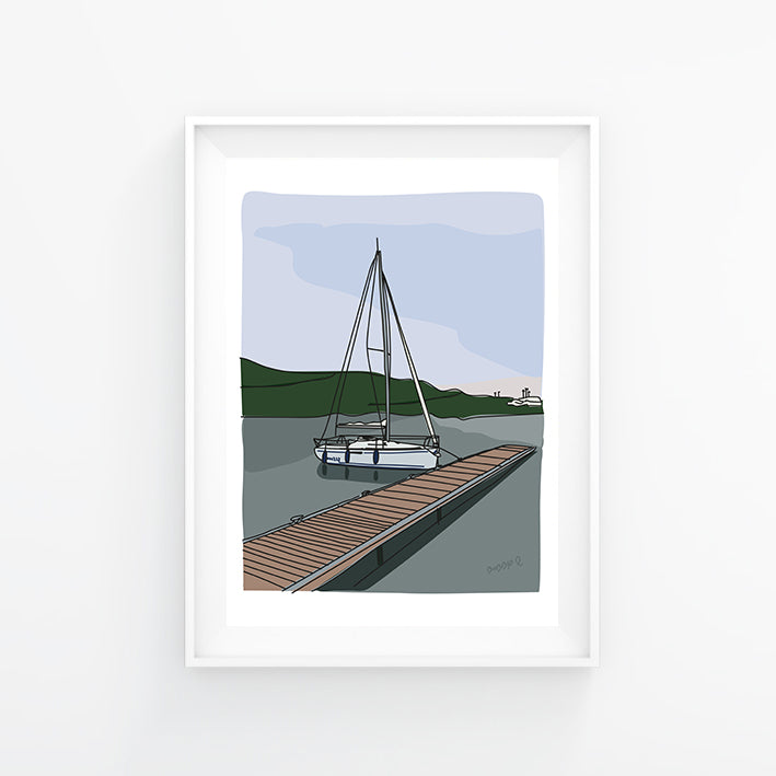 Lámina velero en Cala Llonga