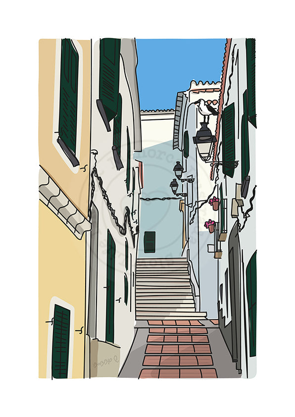 Sheet Es Mercadal stairs