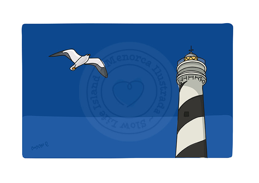 Favaritx Lighthouse print close-up