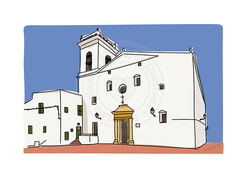 Lámina Iglesia Es Mercadal