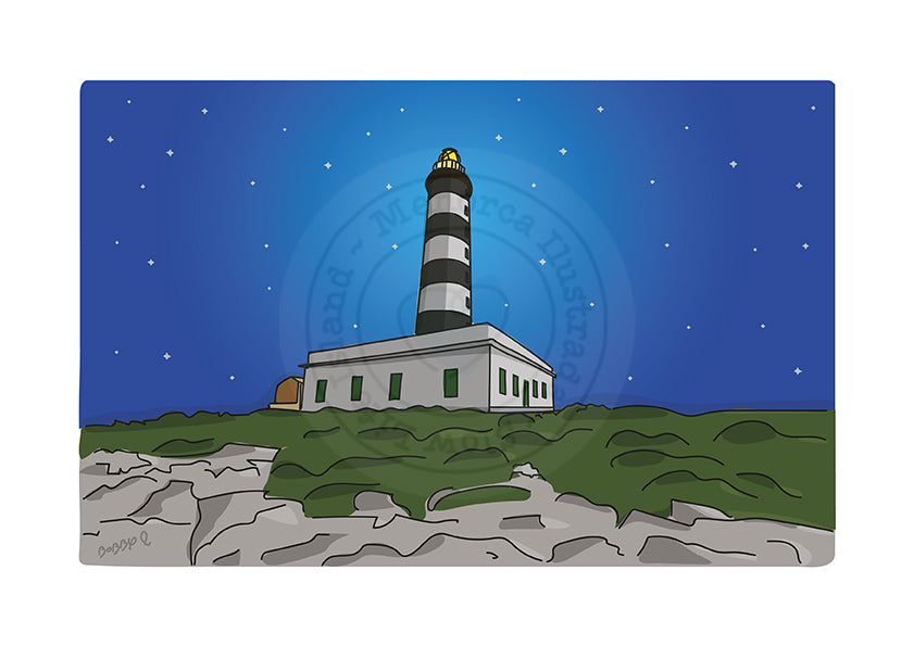 Print of the Isla de Aire lighthouse close-up