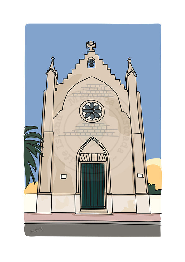 Print of the Church of Llucmacanes