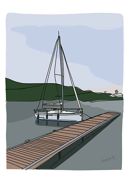 Lámina velero en Cala Llonga