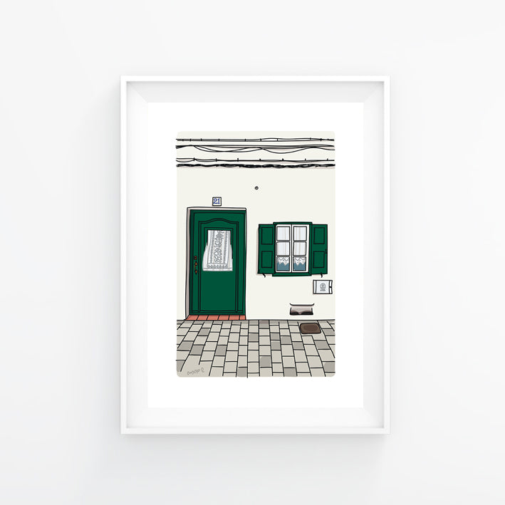 Print of a house from Es Migjorn Gran