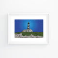Print of the Isla de Aire lighthouse close-up