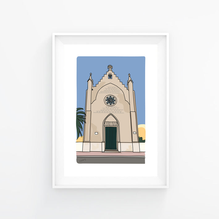 Print of the Church of Llucmacanes