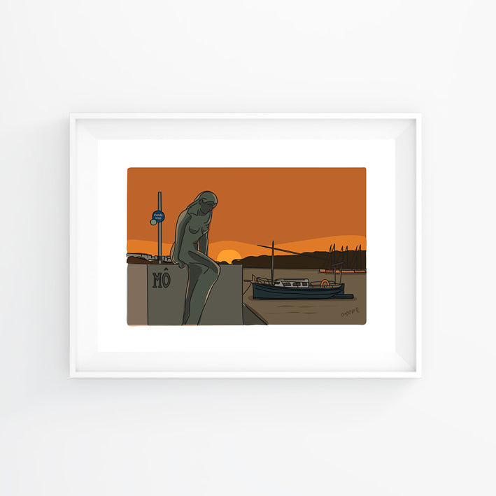 Mermaid print, port of Maó