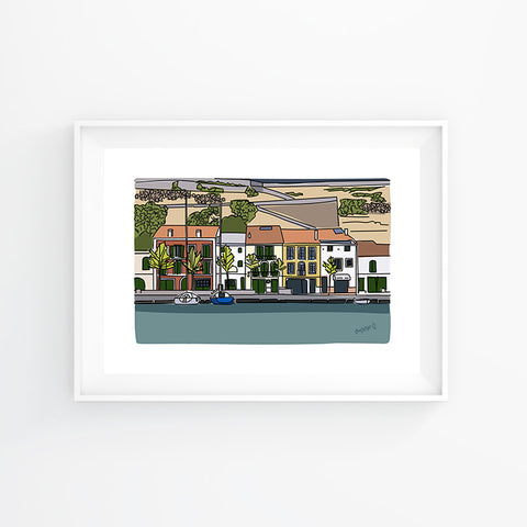 Lámina Casas puerto de Mahón