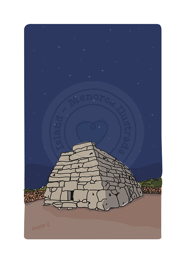 Naveta des Tudons de noche print