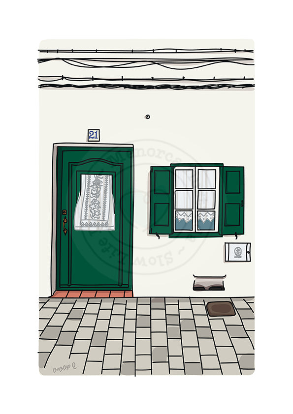 Print of a house from Es Migjorn Gran